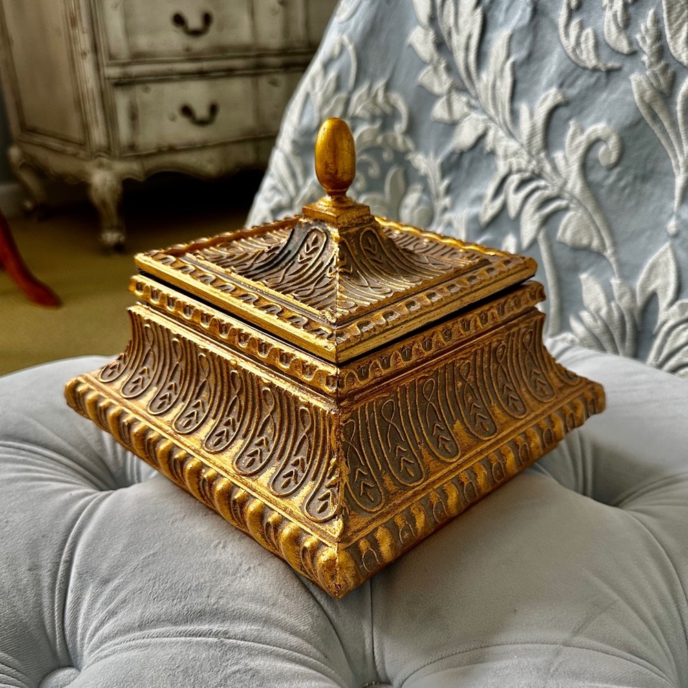 Gold decorative storage box